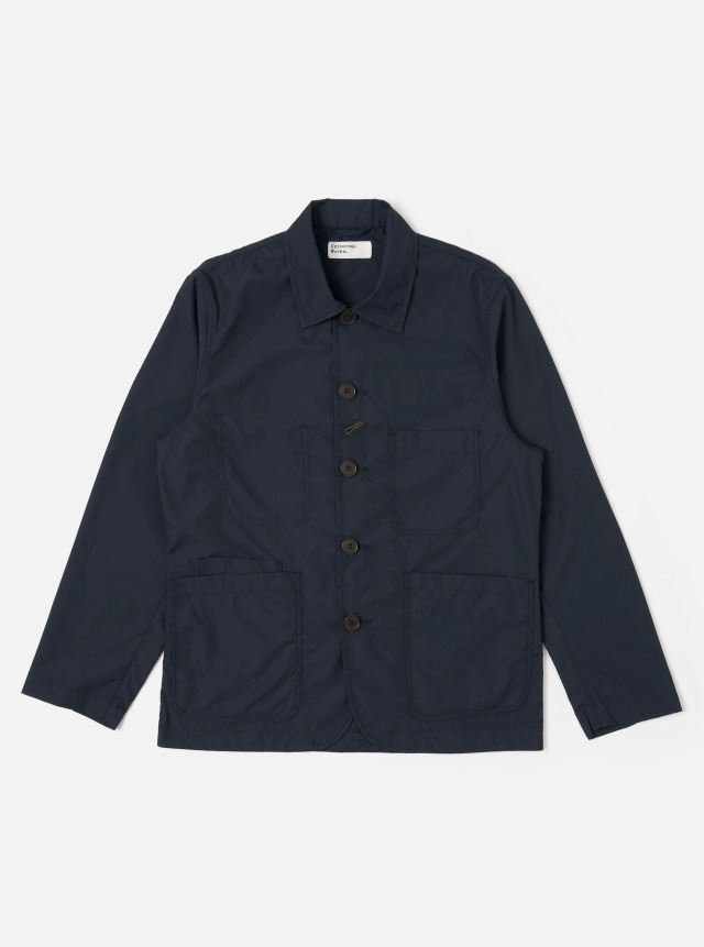 Universal Works ユニバーサルワークス Navy Recycled Polytech Bakers Jacket