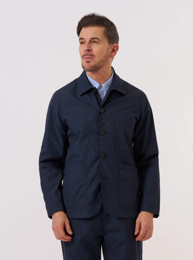 Universal Works ユニバーサルワークス Navy Recycled Polytech Bakers