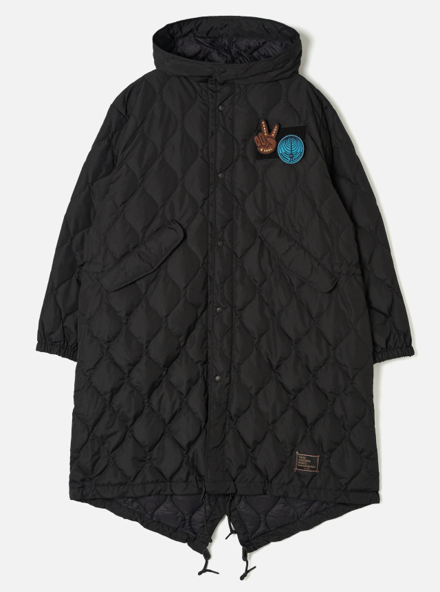 Universal Works ユニバーサルワークス TAION x Universal Works Black Military Hard Shell Down Mod Parka