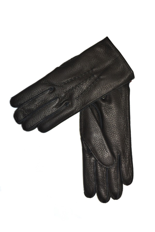 ｄｅｎｔｓ Men S Cashmere Lined Deerskin Leather Gloves Black Yellow デンツ手袋 グローブ ブラック イエロー