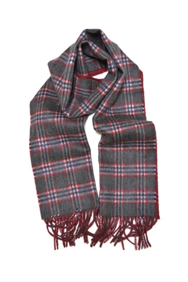 Johnstons ジョンストンズ カシミア スト ル マフラー グレー レッド チェック Pale Public House Johnstons ジョンストンズ カシミア スト ル マフラー グレー レッド チェック Pale Public House