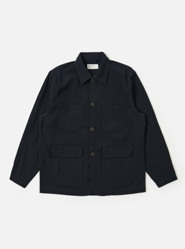 Universal Works ユニバーサルワークス Dark Navy Ospina Cotton Labour Jacket
