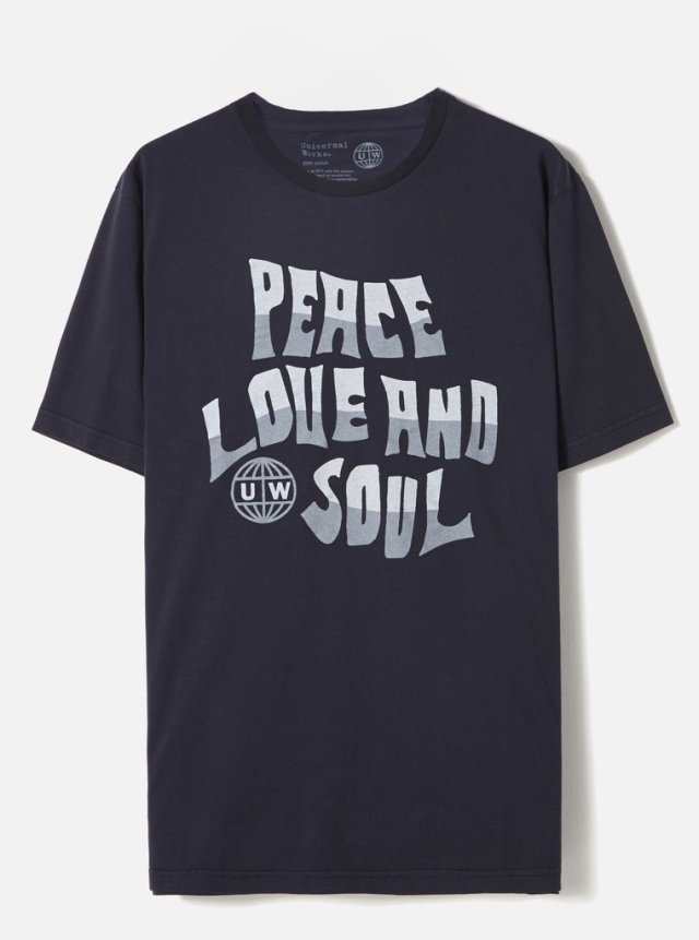 Universal Works ユニバーサルワークス Tシャツ 春夏用 ネイビー