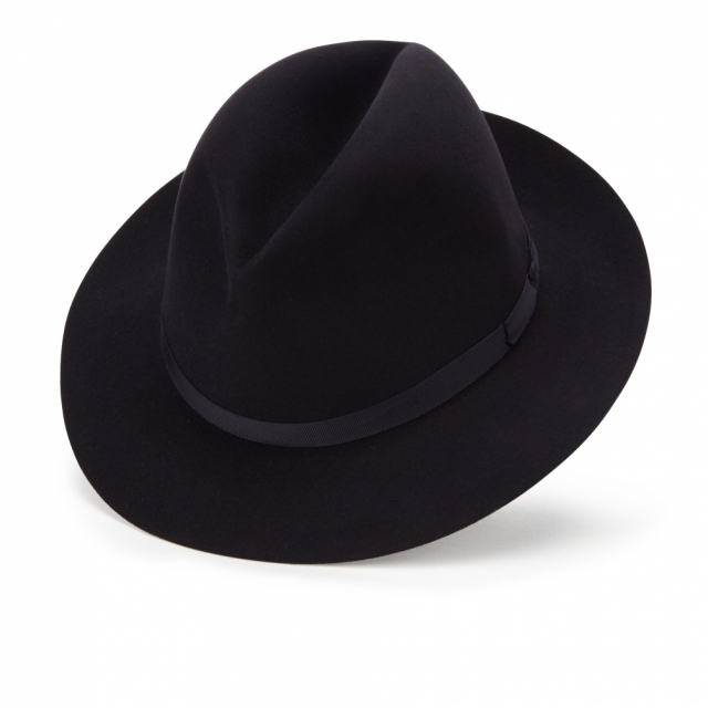 JAMES LOCK ジェームスロック フェルト ハット 帽子 ネイビー VOYAGER