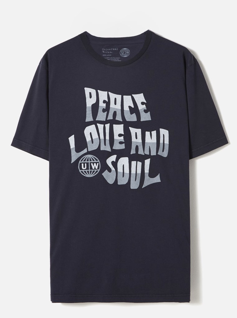 Universal Works ユニバーサルワークス Tシャツ 春夏用 ネイビー