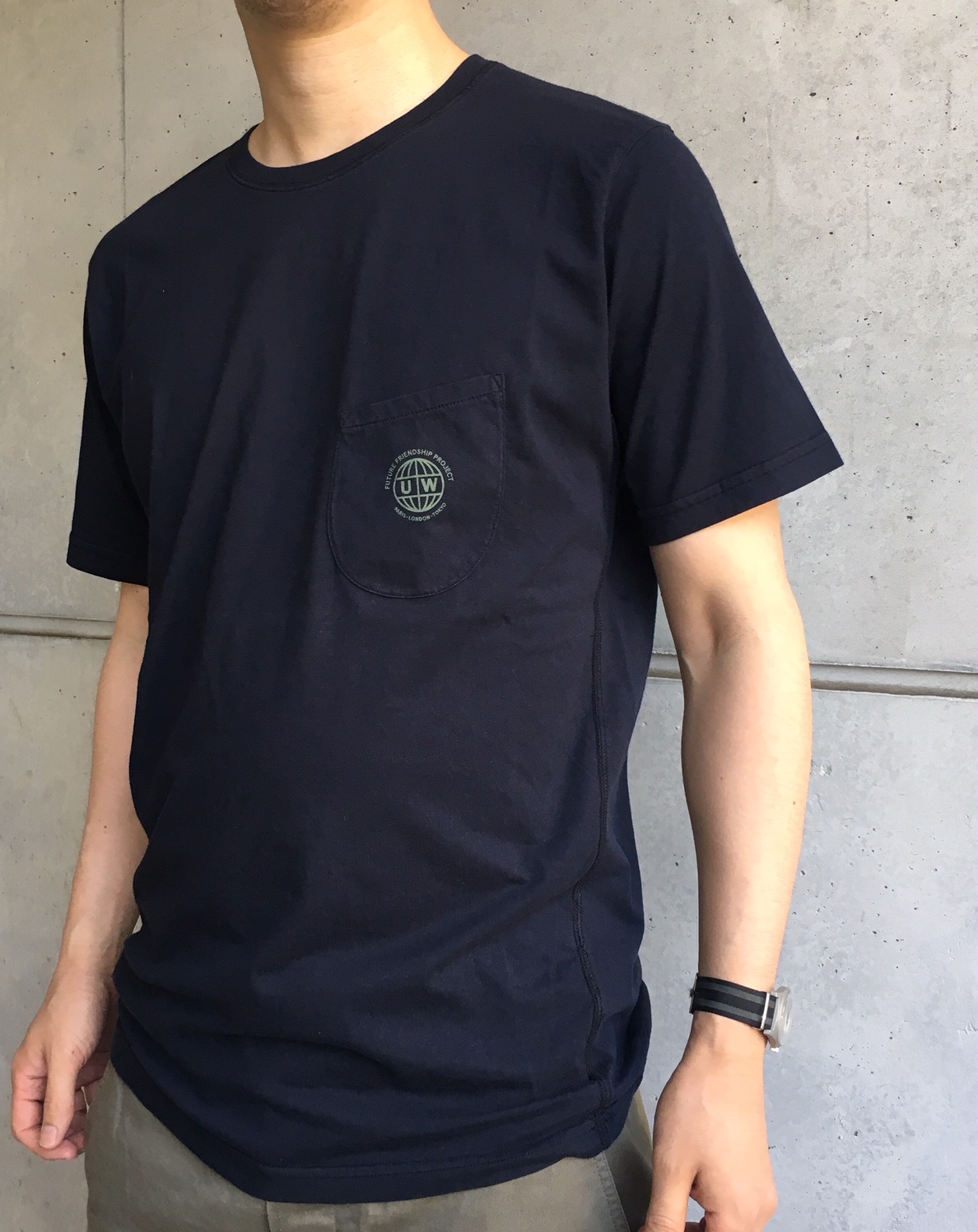 Universal Works ユニバーサルワークス Tシャツ 春夏用 ネイビー