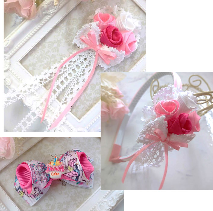 キッズカチューシャ、クリップピン