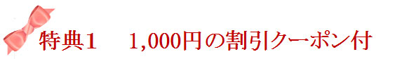 1000円割引クーポン付き