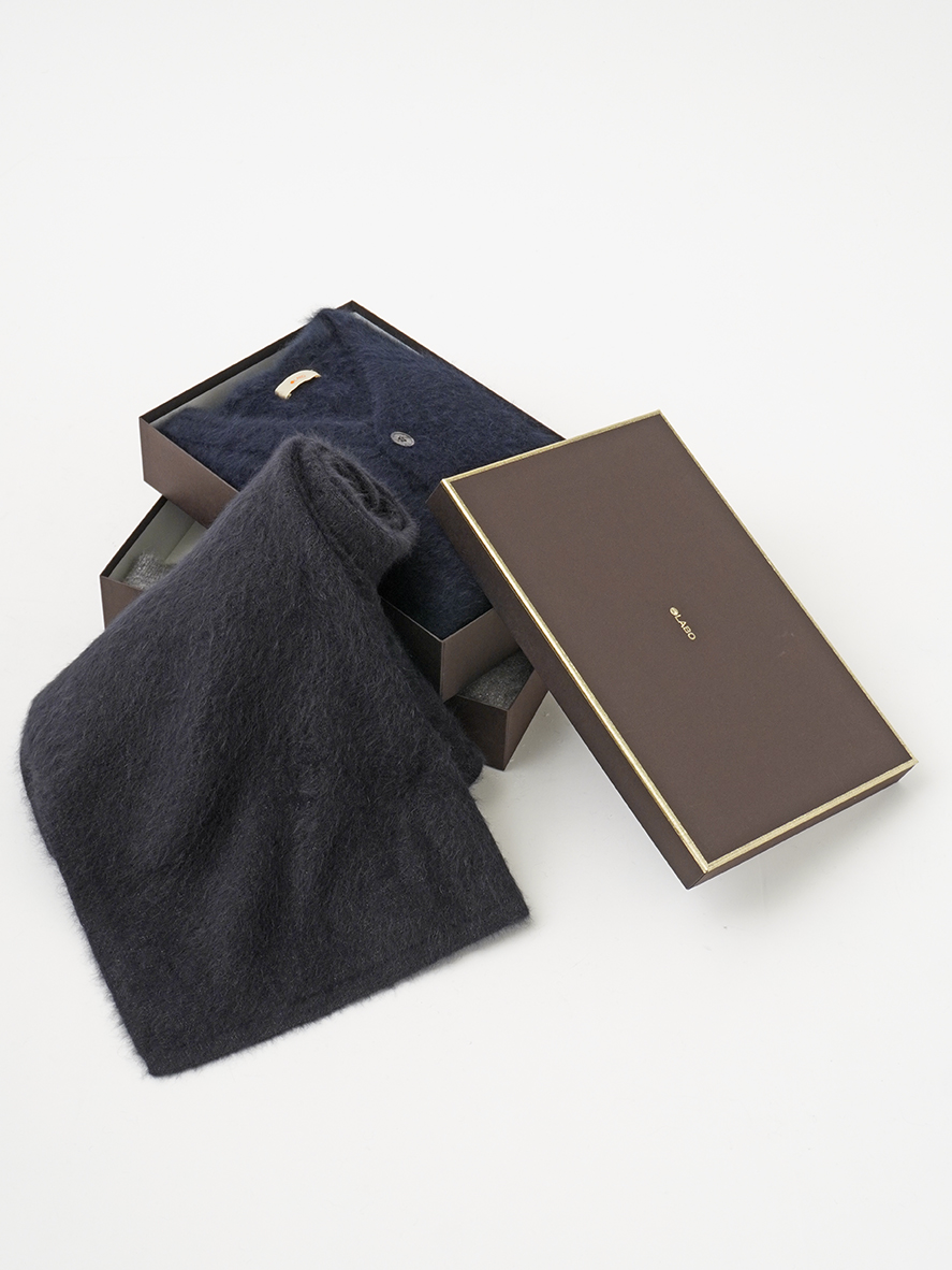 フォックスカシミヤVネックカーディガン