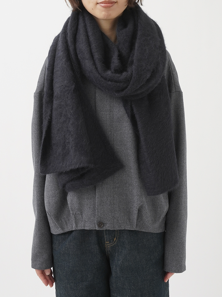 SSZ BEAMS PROST ツチノコ NAVY アラン ニット ストール SSZ BEAMS PROST ツチノコ NAVY アラン ニット ストール