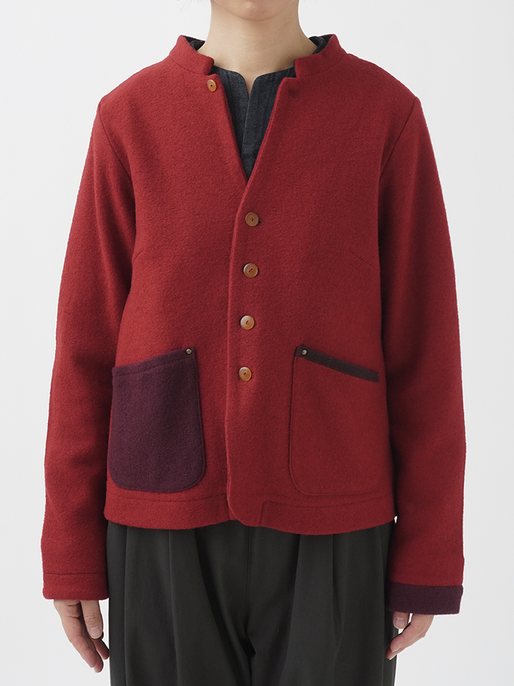 deer【新品】crinklecrinklecrinkleM6ジャケット チャコールリングミックスチェックジャケット（テーラード