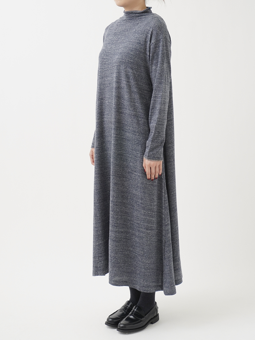 まりあんぬ様 ワンピース M紺 Mima様用※和柄グリーン カットソーワンピース タックデザイン