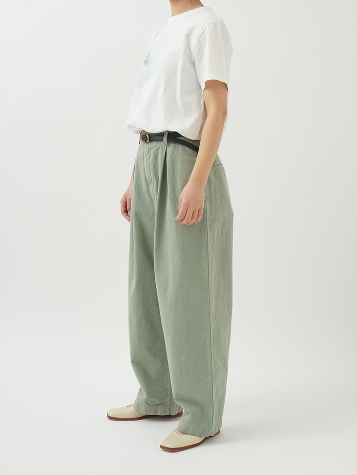 19／－ラフィ天竺花おぼろ柄プリントTシャツ