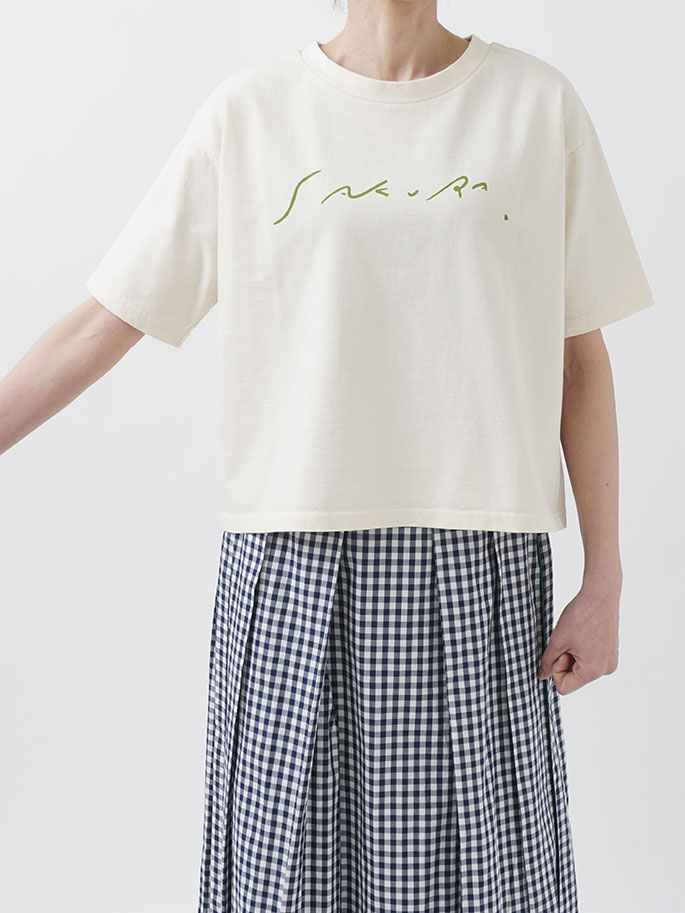 ももティン　1028 30／／天竺ウメモモサクラプリントTシャツ