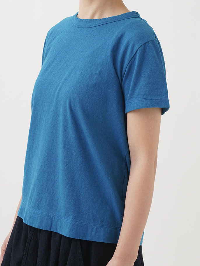 30／－ラフィ天竺 製品染半袖Tシャツ