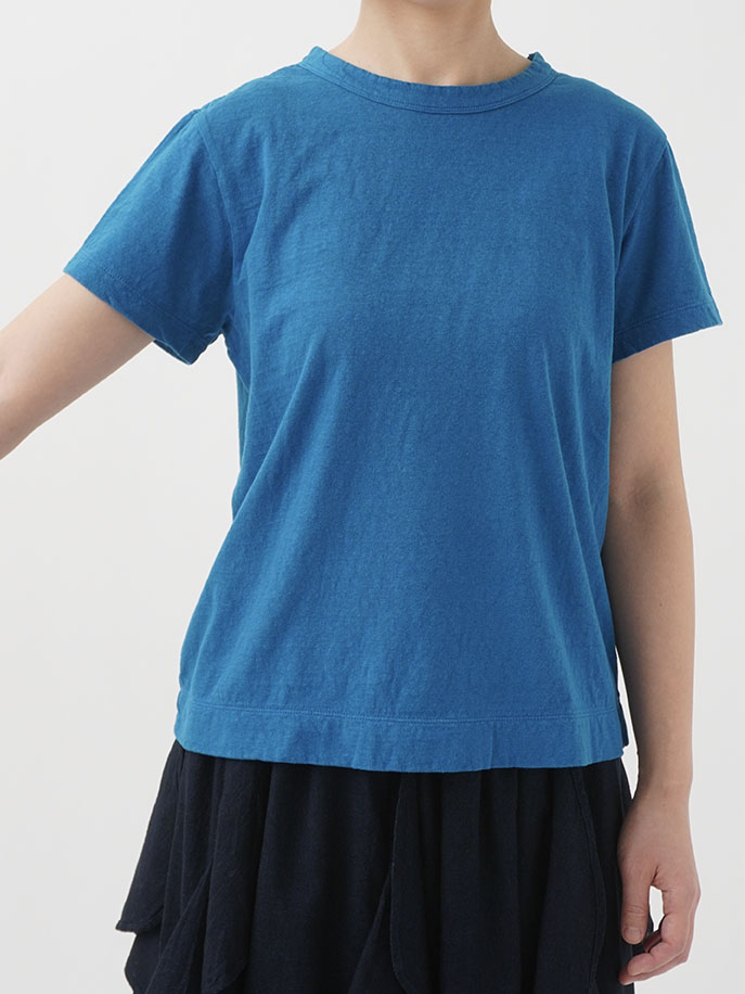 30／－ラフィ天竺 製品染半袖Tシャツ
