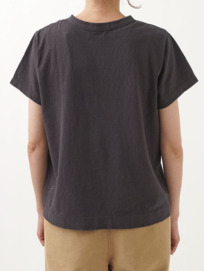 30／－ラフィ天竺 製品染半袖Tシャツ