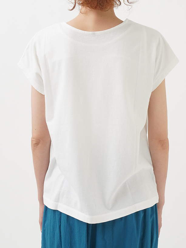 30／－ナチュラルソフト天竺 草橘柄プリントTシャツ