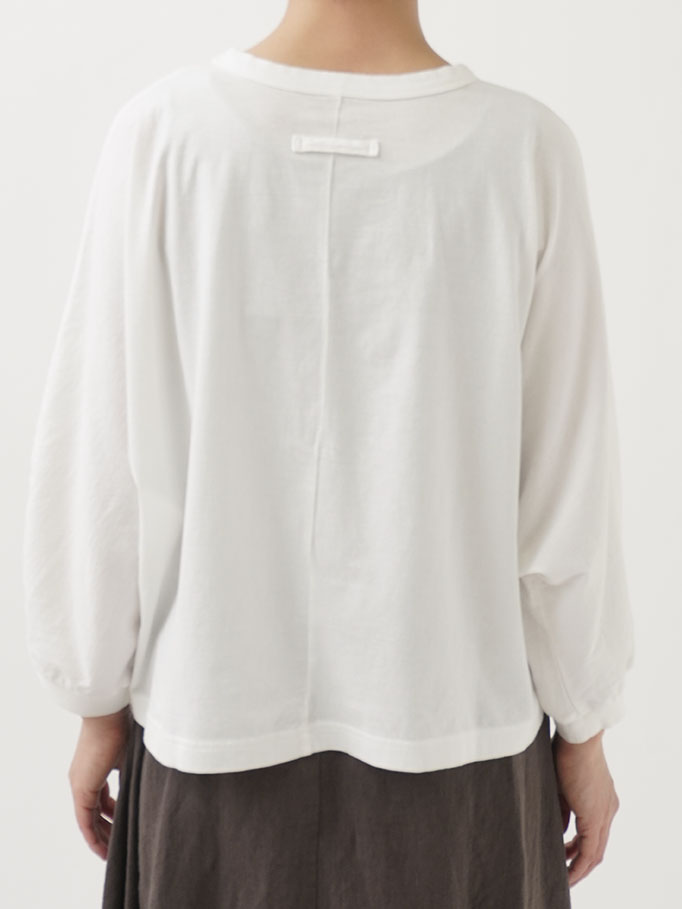 45R 度詰天竺のドルマンTシャツ ホワイト 楽天市場】【日本製】シャツ地×天竺のバイマテリアルプルオーバー