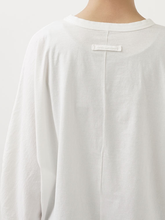 40/1ムラ糸MVSハイゲージ天竺5分袖レギュラーカラークロップド