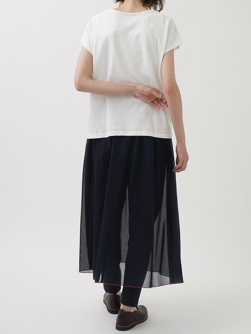 ★STONE ★マリーナ 半袖 Tシャツ NieA_7 × messa store】母船遠望Tシャツ-SAND KHAKI- | me