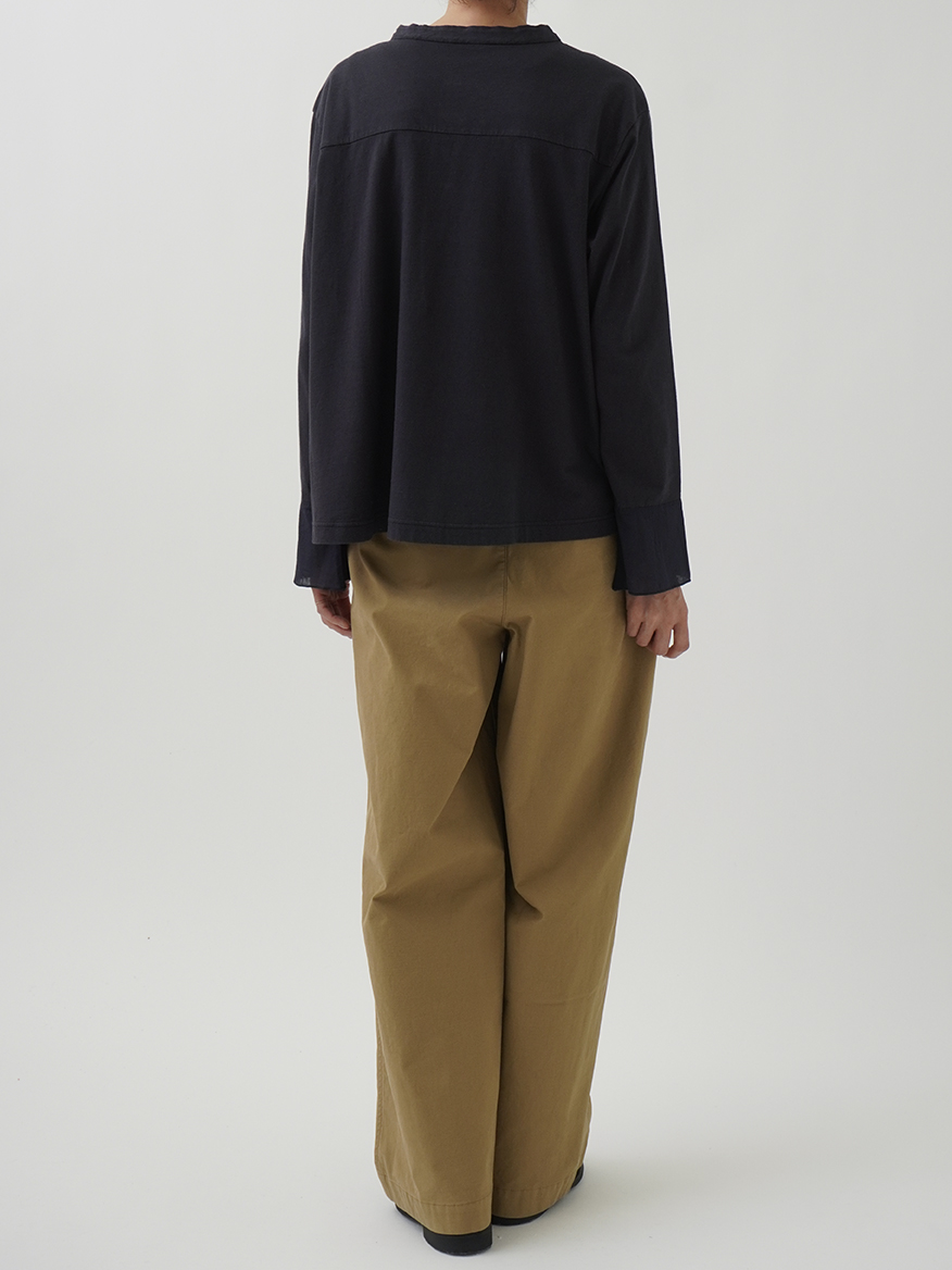 30／－ナチュラルソフト天竺 ヘンリーネックTシャツ