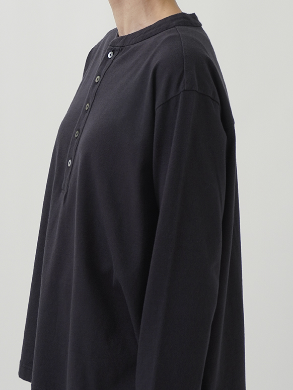 30／－ナチュラルソフト天竺 ヘンリーネックTシャツ