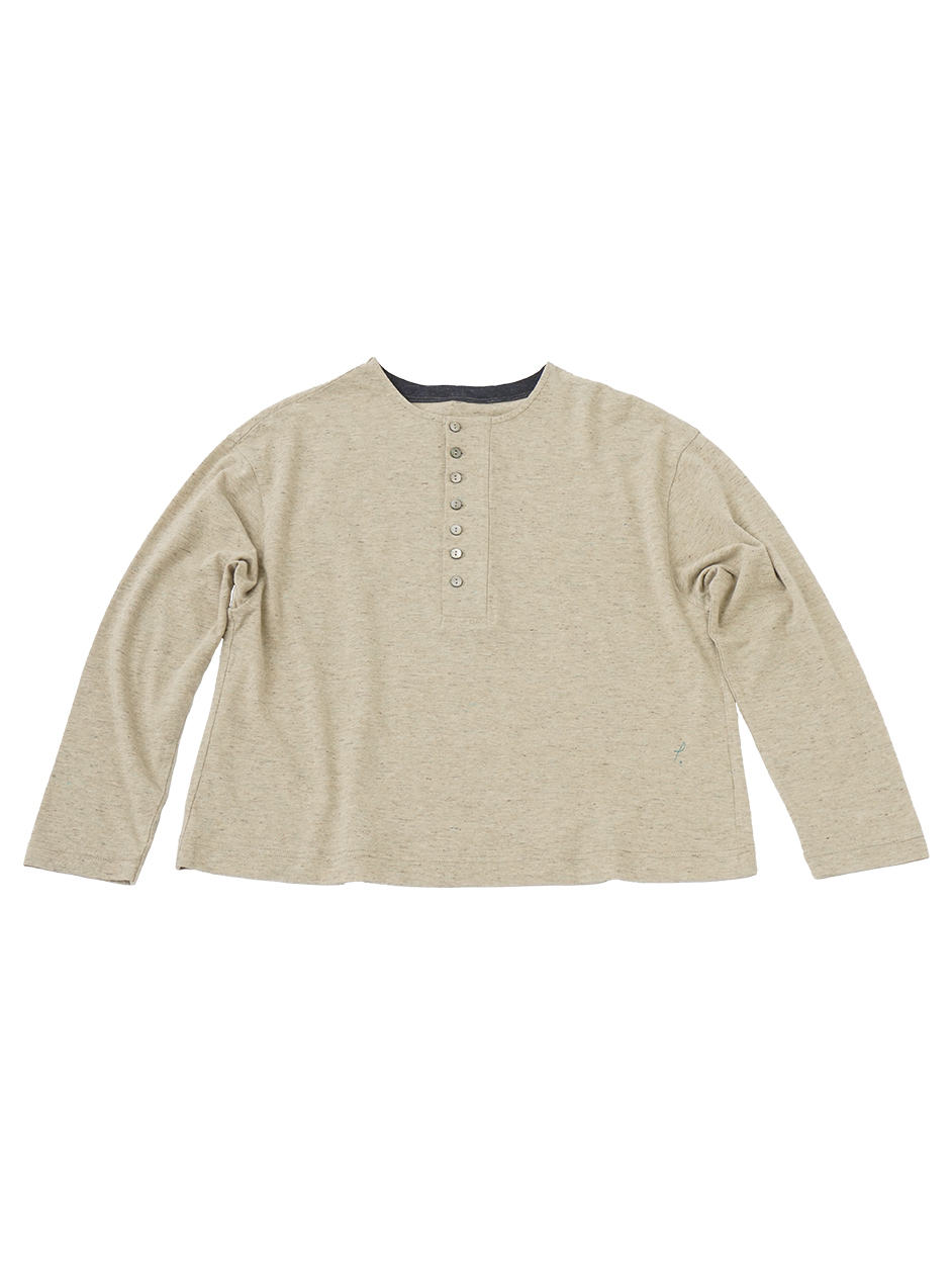 ケンプ天竺 ヘンリーネックTシャツ
