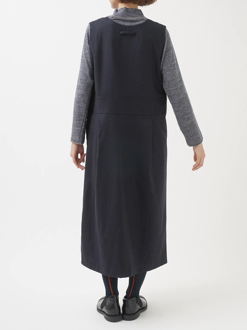 19／－ラフィウールガーゼ天竺 重ねタートルネックプルオーバー