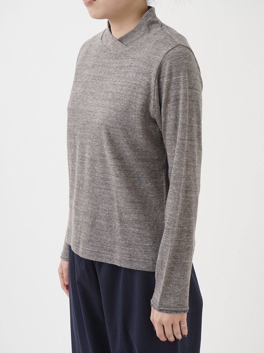 インヴェル　長袖 チュール袖デザインプルオーバー(カットソー・Tシャツ) | al