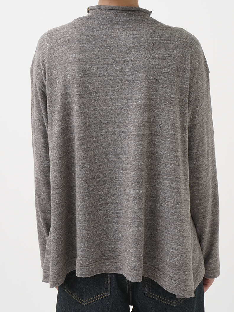 サチコ♥️　レオナール 総花柄 シルク ウール 長袖 カットソー L NEW GEOMETRIC 薄手ウール&シルク 手刺繍ストール (オフブラック