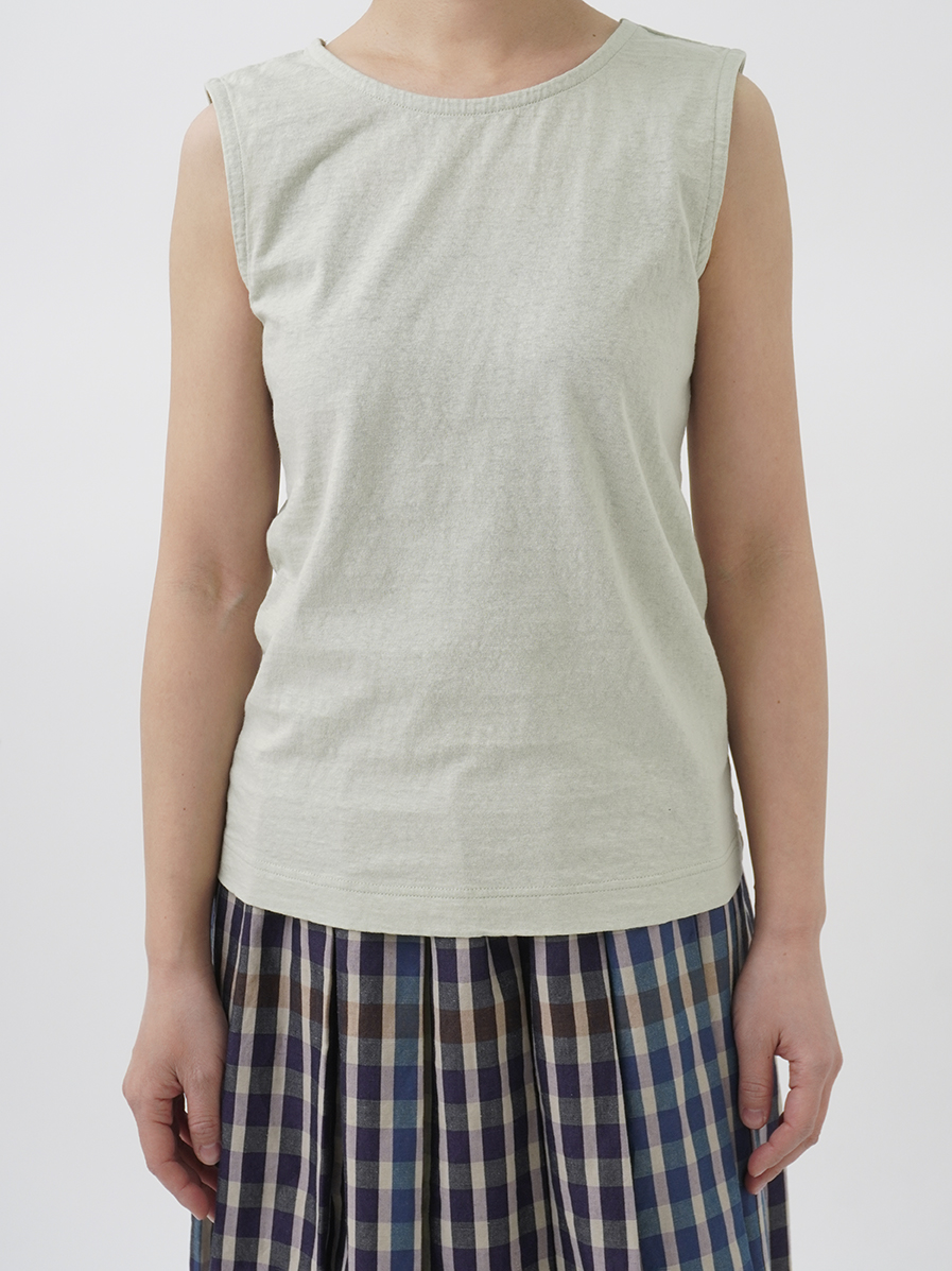 30／－ラフィ天竺 製品染タンクトップ