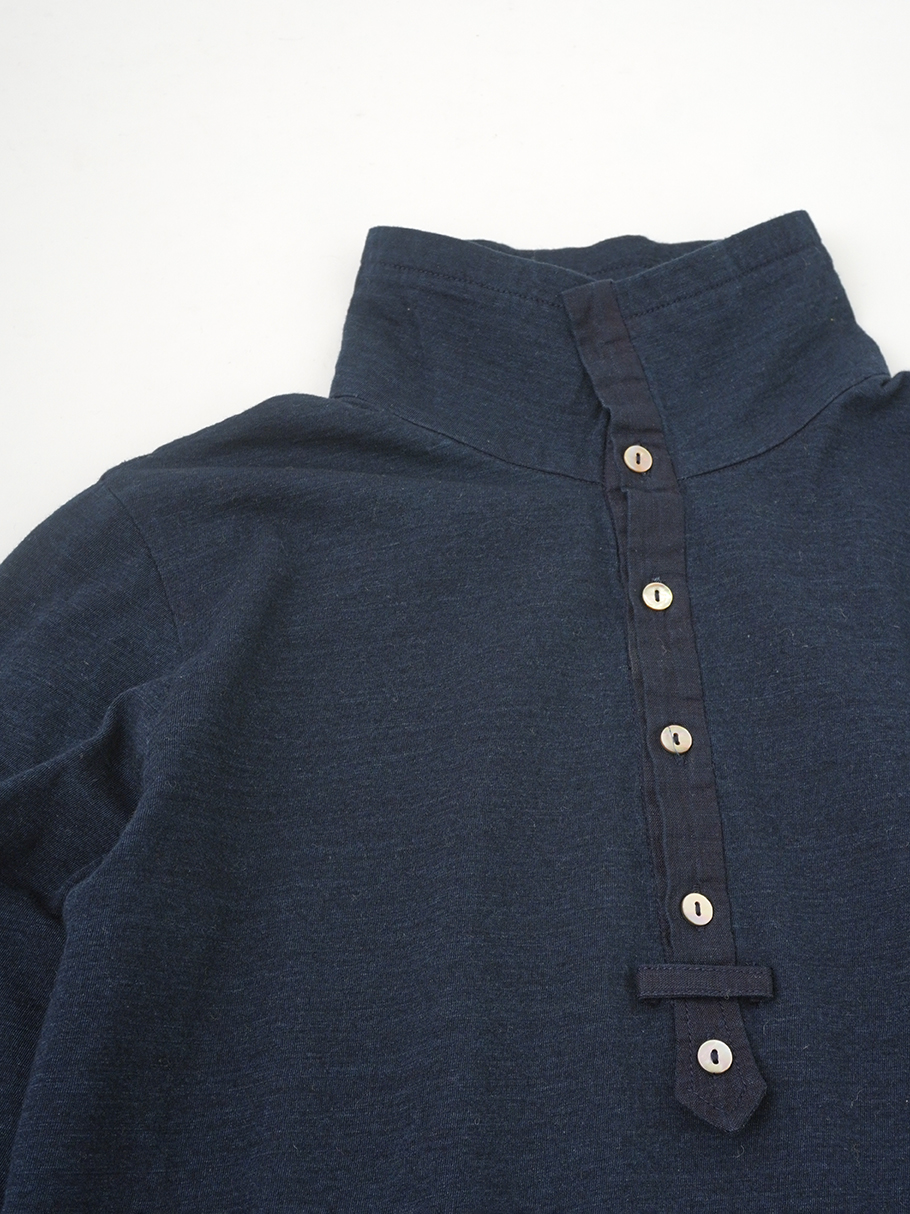 40／－ID天竺×38．5／－IDガーゼ スタンド襟プルオーバー