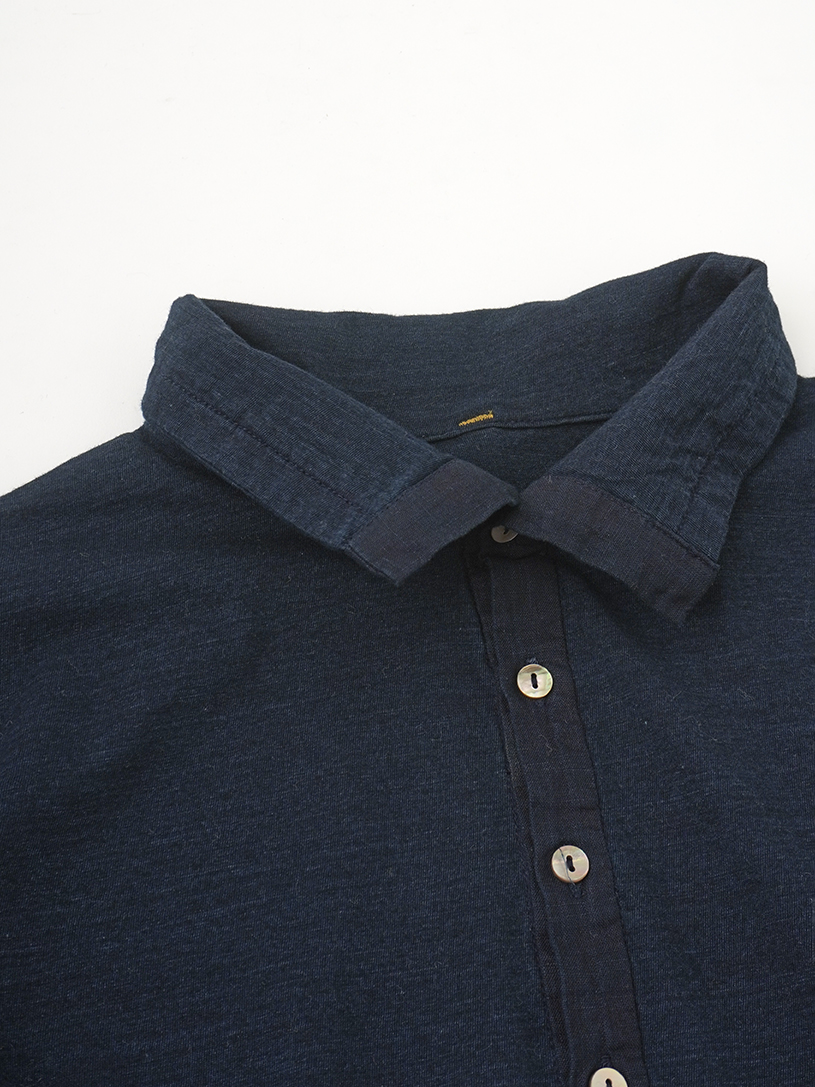 40／－ID天竺×38．5／－IDガーゼ スタンド襟プルオーバー