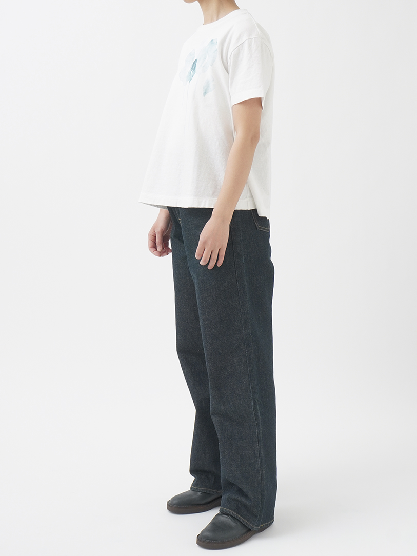 19／－ラフィ天竺 ひなげし柄プリントフレアTシャツ