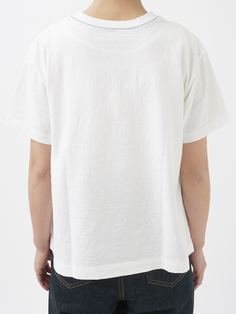 19／－ラフィ天竺 ひなげし柄プリントフレアTシャツ