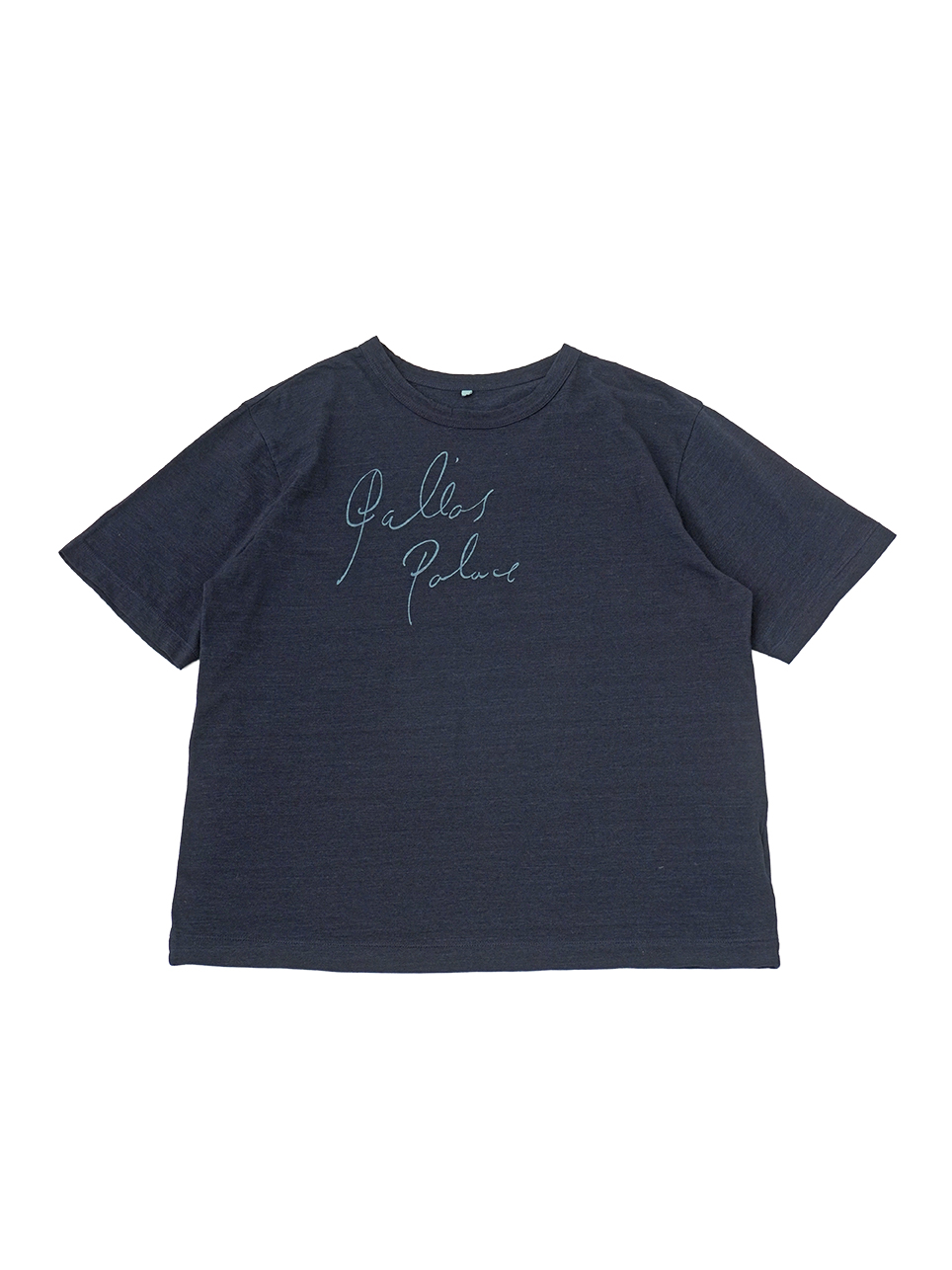 【45R】45rpm 綿100% インディゴ抜き染めTシャツ 花柄 ・ロゴ入り 45R】45rpm 綿100% インディゴ抜き染めTシャツ 花柄 ・ロゴ入り 【公式