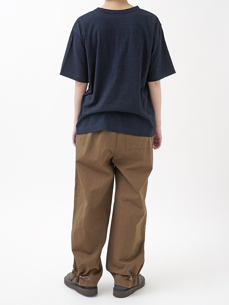 40／－インディゴ天竺 ロゴ抜染Tシャツ オンライン限定