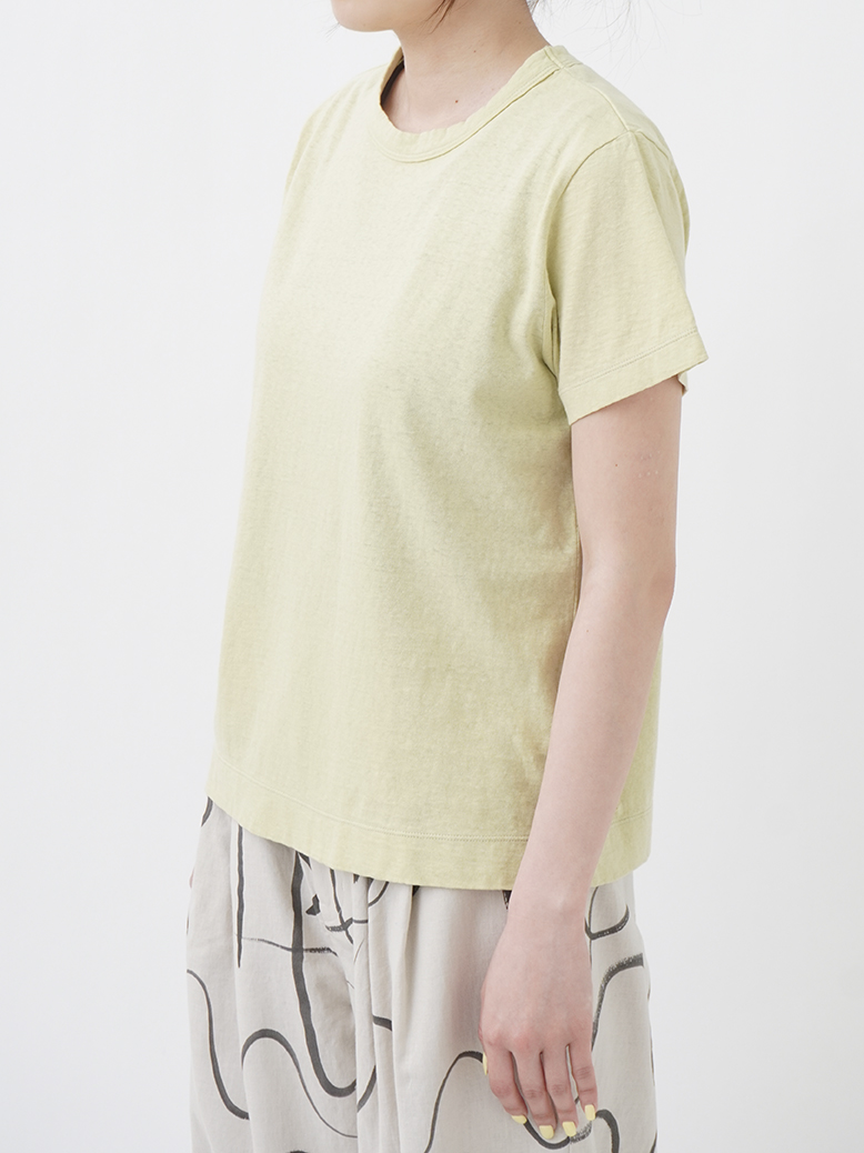 30／－ラフィ天竺 製品染半袖Tシャツ