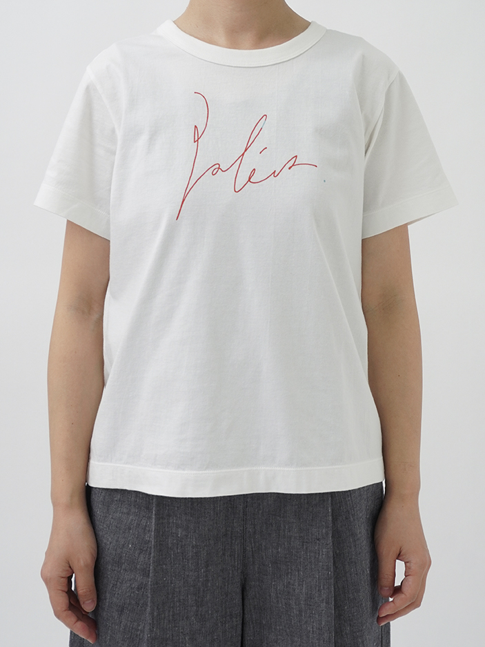 30／－ハイゲージ天竺 ロゴプリントTシャツ