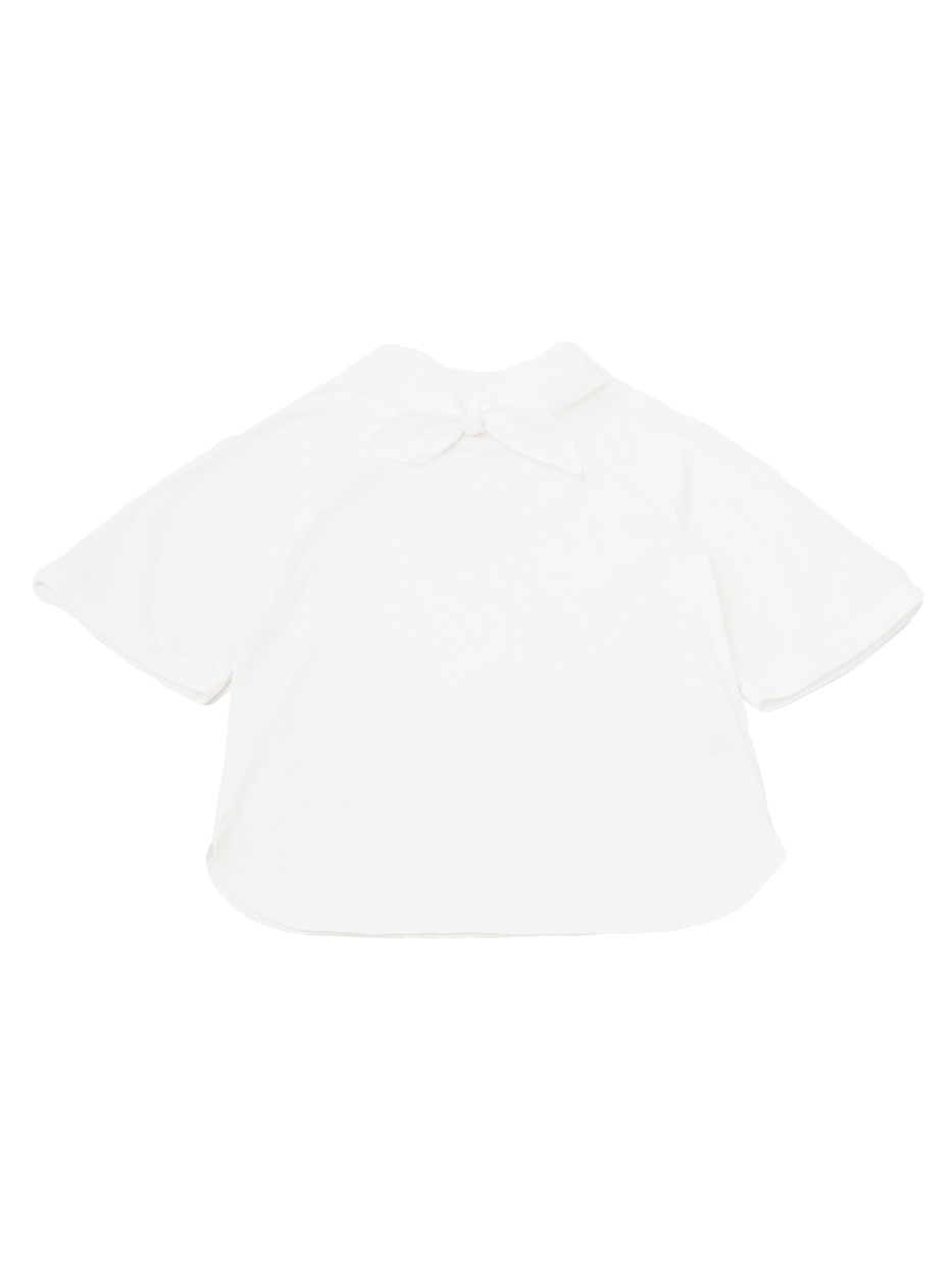 ３０／－ハイゲージ天竺×６０／－ローン　スカーフ襟Ｔシャツ