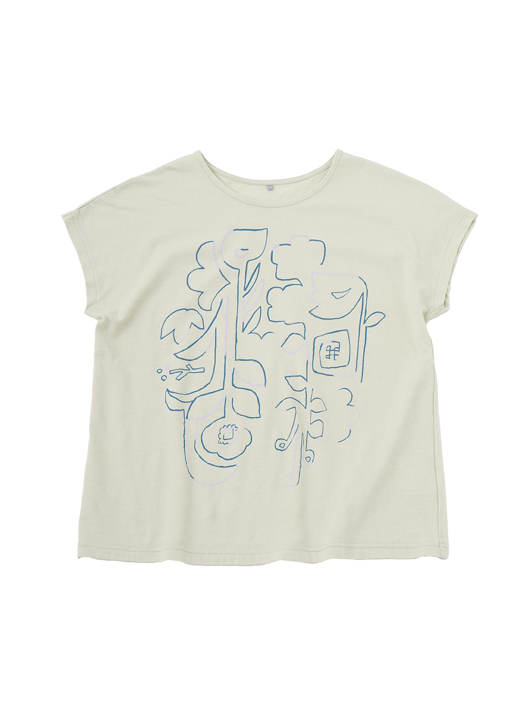 ナチュラルソフト天竺　夏景色柄プリントＴシャツ