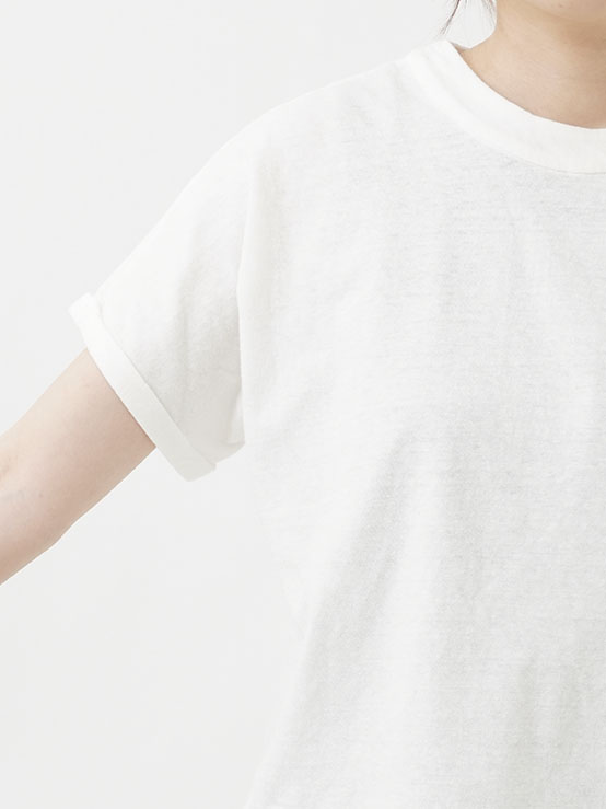 コットンベルギーリネン20／1天竺 ショート袖Tシャツ
