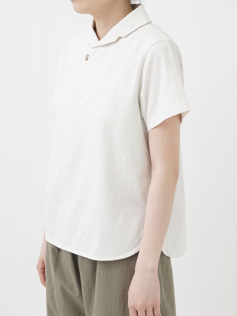 Pal'las Palace ラフィトップ天竺　ノッチ襟シャツ 25／－ラフィトップ天竺 ノッチ襟シャツ