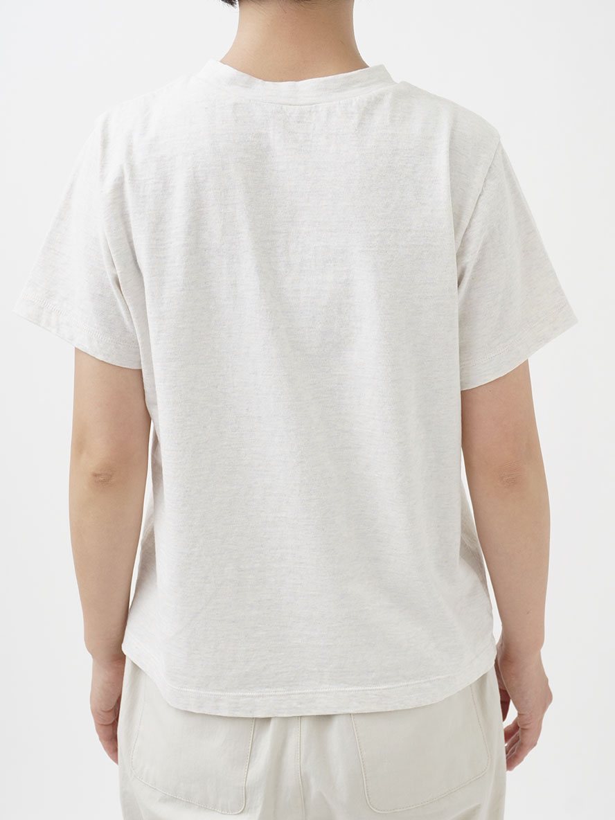 25／－ラフィトップ天竺 いろどりロゴプリントTシャツ