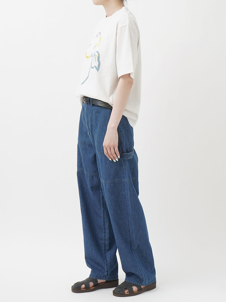25／－ラフィトップ天竺 綿の花柄プリントTシャツ