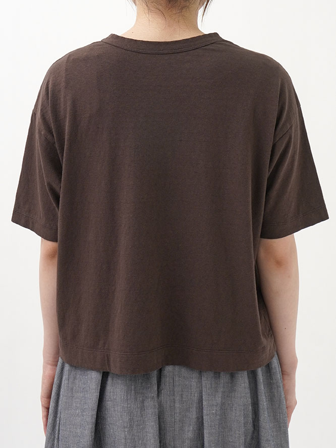 30／－ラフィ天竺 製品染オーバーサイズTシャツ