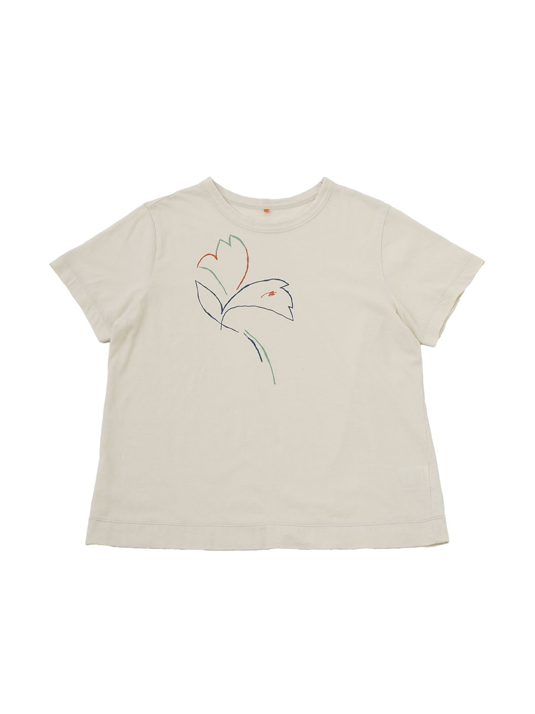 ３０／－ナチュラルソフト天竺　蛍袋柄プリントＴシャツ