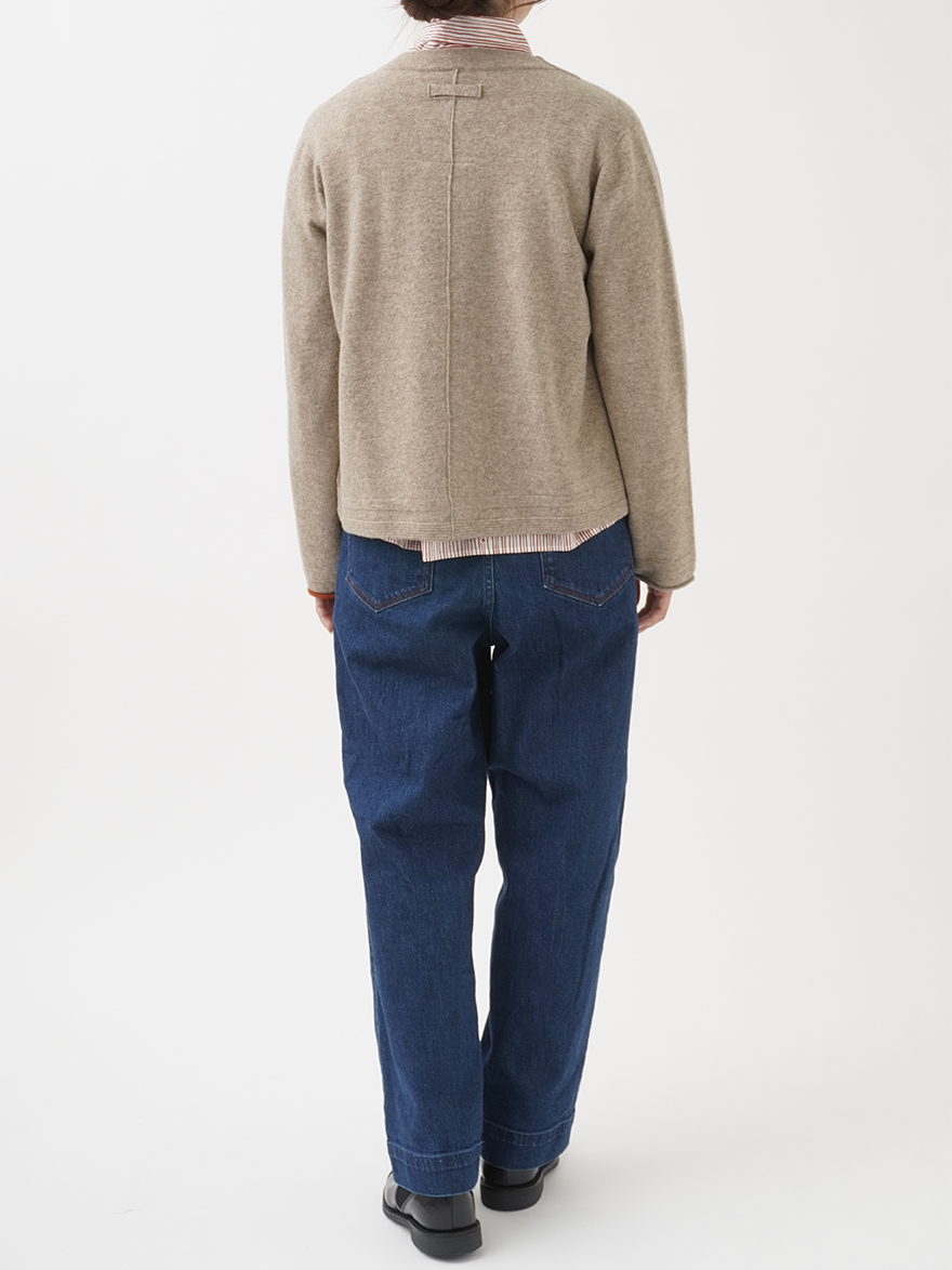 ブルーデニム センタータックルーズバレルパンツ