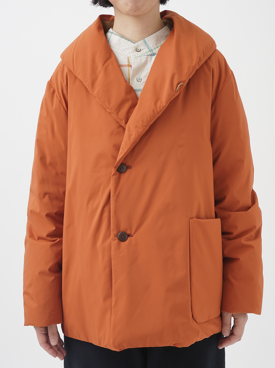 ダウン2通りショール襟ショートコート